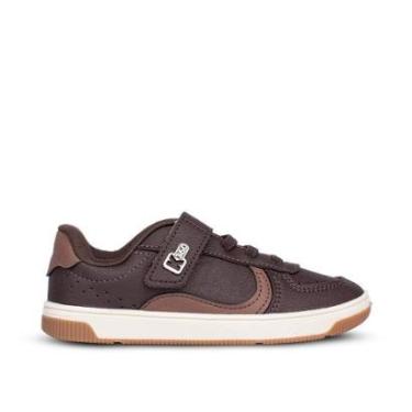 Imagem de Tênis Infantil Menino Kidy K360 Casual Conforto Café Marrom Estiloso-Masculino