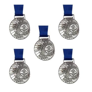 Imagem de Medalha Medasul Honra ao Mérito 35mm Kit C/ 05 Unidades Cor:Bronze, Pr