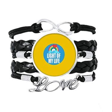 Imagem de OFFbb-USA Mother Loves Life Art Deco Presente Pulseira Fashion Love Acessório de couro torcido Corda Presente Pulseira Presente