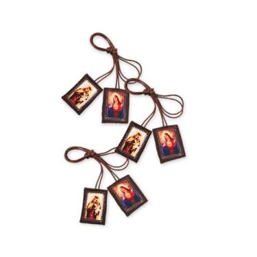 Imagem de Kit 15 Escapulário Nossa Senhora Do Carmo Lã Médio