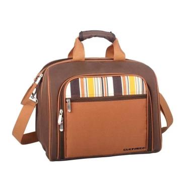 Imagem de Bolsa Térmica E Kit Picnic 4p Cozinha Camping 17l Guepardo