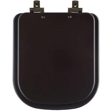 Imagem de Assento Sanitário Mdf Soft Close Piano Marrom Fosco Para Vaso Deca Com Ferragem Marrom