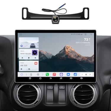 Imagem de Rádio de carro de 11,5 polegadas para Jeep Wrangler JK Head Unit Dodge Ram 1500 rádio com CarPlay sem fio e Android Auto/Android 13/5G WiFi/tela sensível ao toque/FM/AM/4GB RAM + 64 GB ROM (polegadas