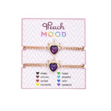 Imagem de Conjunto de pulseiras de dinossauro, sapo, tartaruga, dragão, mudança de humor, para mulheres, emoção, sensação de temperatura, pulseira envolvente com cartão de joias da amizade, Esmalte, Ágata