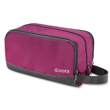 Imagem de Bolsa de higiene de viagem Gonex Nylon Cosmetic Makeup Rose Purple