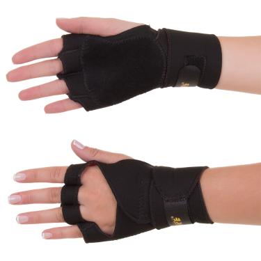 Imagem de Luvas Para Musculação Com Munhequeira Em Neoprene Preto Artipé