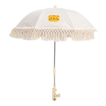 Imagem de Guarda-sol para Carrinho de bebê Com Braçadeira Ajustável, Carrinho Estilo Boêmio, Sombra de Proteção Solar UPF 40+ Guarda-chuva Universal para bebê Com Alça para Cadeiras de