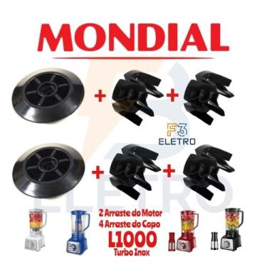 Imagem de 2 Arraste Do Motor + 4 Arraste do Copo Liquidificador Mondial Turbo L1