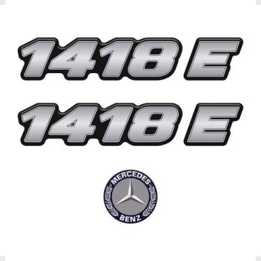 Imagem de Kit Adesivos Caminhão 1418E Mercedes Benz Cromado - Generico - SPORTIN