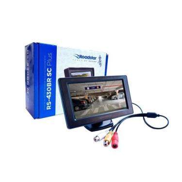 Imagem de Monitor Tela 4 Polegadas para câmera de ré 2 Entradas Video RCA 12/24 