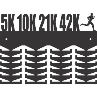 Imagem de Porta Medalhas modelo CORRIDA 5K 10K 21K 42K MASCULINO produzido em Ma
