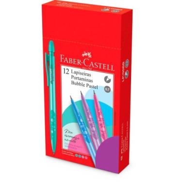Imagem de Lapiseira 0.7MM Bubble Pastel MIX - Caixa com 12 Unidades - Faber Cast
