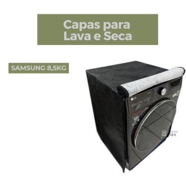 Imagem de Capa lava e seca samsung 8,5kg impermeável flex - Capas Flex, PRETO