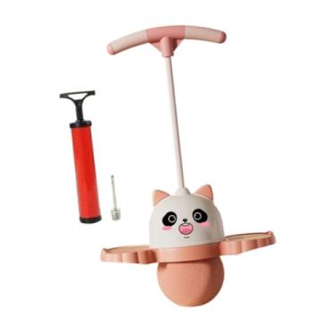 Imagem de oshhni Bola de Pogo em Forma de Panda com Alça Pogo Stick Jump Kids Balance Board Jump Board Brinquedo Engraçado Pogo Jump para Fitness Playground, Rosa