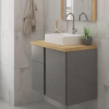 Imagem de Gabinete para Banheiro 1 Porta 2 Gavetas Castellon Darabas Agardi