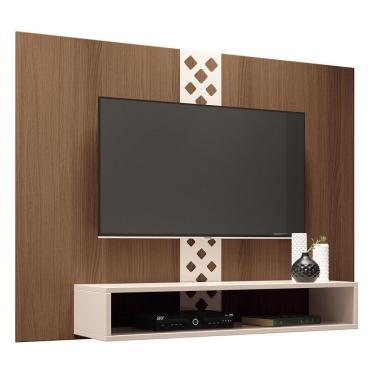 Imagem de Painel Suspenso Form Castanho-off White Para Até 47 - Hb Móveis Castanho-off White