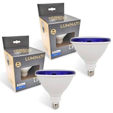 Imagem de 2x Lâmpada Azul Par38 Led 15w Decoração Piscina Prova D`água
