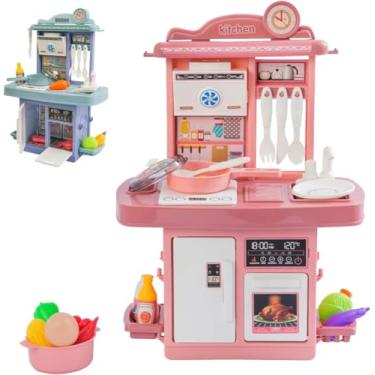 Imagem de Cozinha Infantil De Brinquedo Completa Sai Água e Som Com Acessórios Faz de conta brincadeira divertida