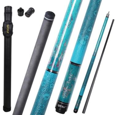 Imagem de CUEELF Bastão de taco de bilhar de fibra de carbono 147 cm bastões de taco de bilhar de caveira de baixa deflexão bastão de sinuca ponta de 12,5 mm couro aderência tecnologia tacos profissionais