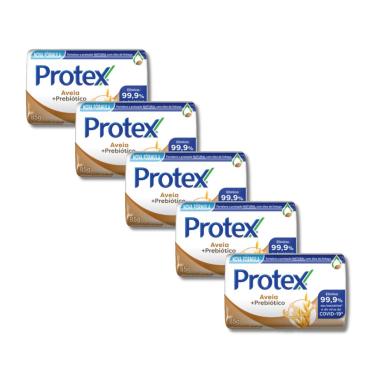 Imagem de Kit 5 Sabonetes em Barras Protex Aveia + Prebiótico 85g