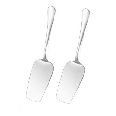 Imagem de Conjunto de 2 servidores de lasanha de aço inoxidável, espátula multiuso de 29 cm, espátula para servir torta, cortador de bolo e panquecas, cabo ergonômico, polidor de espelho e lavável na