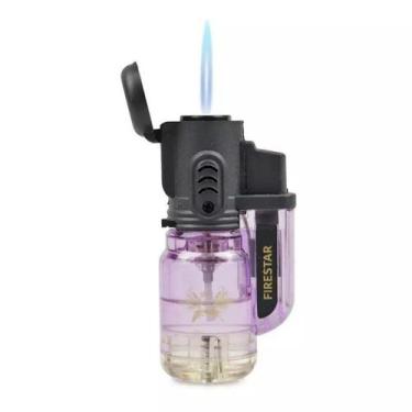 Imagem de Isqueiro Maçarico Firestar PLUG Transparente Recarregável FS-604/1CT  
