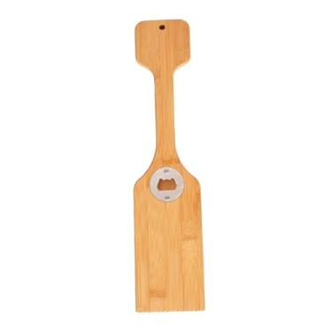 Imagem de Baoblaze Raspador de grelha de bambu para churrasco ao ar livre, ferramenta compacta de limpeza de churrasco com abridor de garrafas para cozinhar, cozinha e