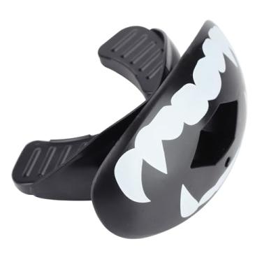 Imagem de Generic Capa de Protetor Bucal, Protetor Bucal, de Boxe para Boxe para Kickboxing (Dentes brancos em fundo preto)