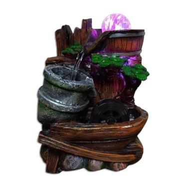 Imagem de Fonte De Água Decorativa Led Cascata Paisagem Relaxante 2604