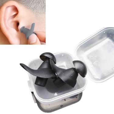 Imagem de Protetor de Ouvido para Natação em Silicone Flexível, Tampão Auricular - PRETO