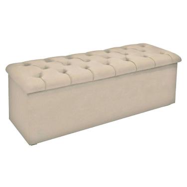 Imagem de Recamier De Quarto Queen Size Lotus Suede Bege Simbal