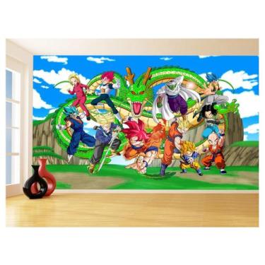 Imagem de Papel De Parede Dragon Ball Goku Vegeta Anime 3,5M Dbz428 - Você Decor
