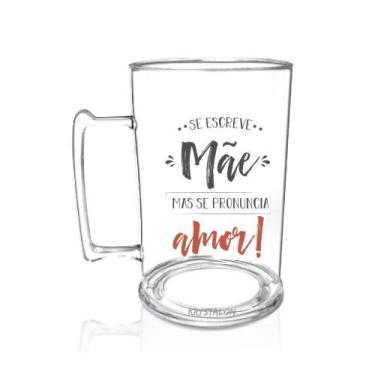 Imagem de Caneca Chopp Personalizada Para Dia Das Mães Se Escreve Mãe - Krystalo