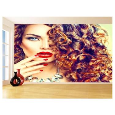 Imagem de Papel De Parede Salão De Beleza Maquiagem Make 3,5M Slb71 - Você Decor