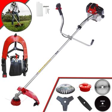 Imagem de Máquina de Cortar Grama Lateral À Gasolina 2T Toyama RT52L 52cc 2HP de Potência 10.000rpm Roçadeira Multifuncional Completa Com 6 Opções de Cortes