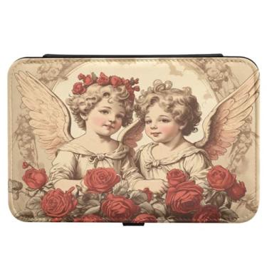 Imagem de Burbuja Caixa de joias de viagem Cupido dos Namorados para mulheres e meninas, estojo de joias portátil de couro PU organizador para brincos, anéis, colares e pulseiras