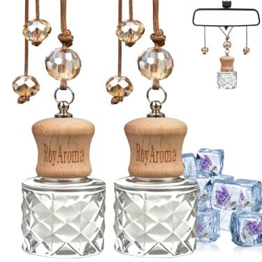 Imagem de RoyAroma Ambientadores de carro suspensos, pacote com 2 ambientadores automotivos de longa duração até 30 a 45 dias, aromatizador difusor de carro com fragrância natural não tóxica para carros, casa