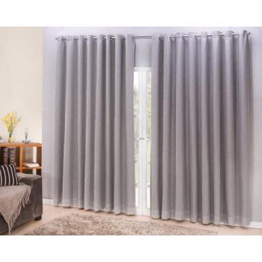 Imagem de Cortina Blackout com linho 10,00x2,50 Para Varão Simples - Ludatex, Ci