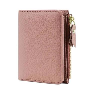 Imagem de Carteira RFID Curta Unissex, Bolsa De Moedas Luxuosa Com Zíper, Bolsa 
