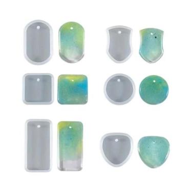 Imagem de Conjunto De Moldes De Silicone Para Chaveiros DIY 1/6/10pcs, Resina Ep