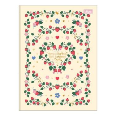 Imagem de Caderno Brochurão Grande Universitário Be Berry Morangos 80 Folhas Cap