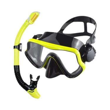 Imagem de Máscara De Mergulho Para Adultos Com Snorkel, Conjunto Profissional De