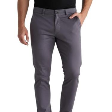 Imagem de Calça Masculina Chino Slim Fortis Everyday Alfaiataria em Sarja Nobre 