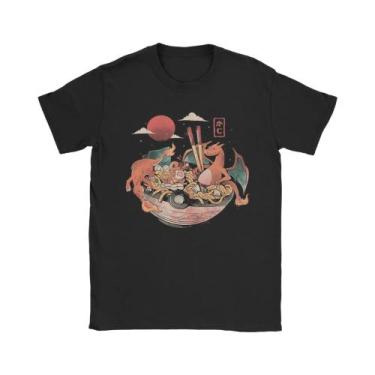 Imagem de Camiseta Masculina De Algodão Puro Pokemon Com Gola Redonda E Manga Cu