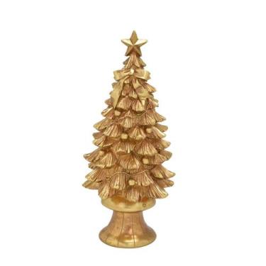 Imagem de Árvore Natalina Decorativa em Resina Dourada 32cm Espressione - Espres