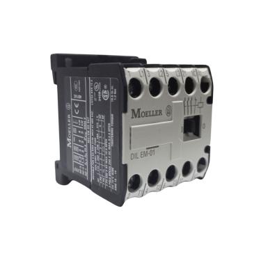 Imagem de Mini Contator Rele Trifásico Eaton DILEM-01 Aplicação Industrial 9A AC3 690VCA 110V Cod.10470