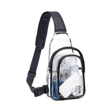 Imagem de Bolsa De Peito Transparente Impermeável Em PVC Para Homens E Mulheres,