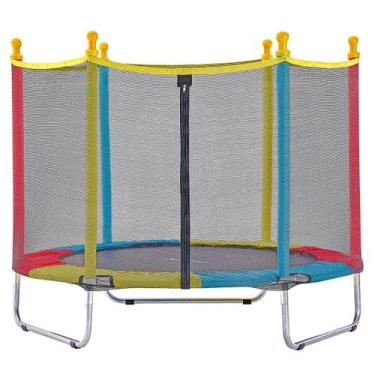 Imagem de Cama Elástica 1,40 Metros Colorida Trampolim Pula Pula