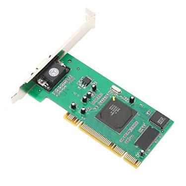 Imagem de Bindpo Placa gráfica, placas gráficas VGA PCI de 8 MB de 32 bits, suporta interface PCI/PCI-X, tela múltipla, para máquina de reboque para ATI Rage XL