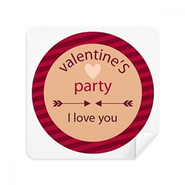 Imagem de Pano de limpeza de tela para óculos de coração I Love You Arrow para festa dos namorados, tecido de camurça, pacote com 2